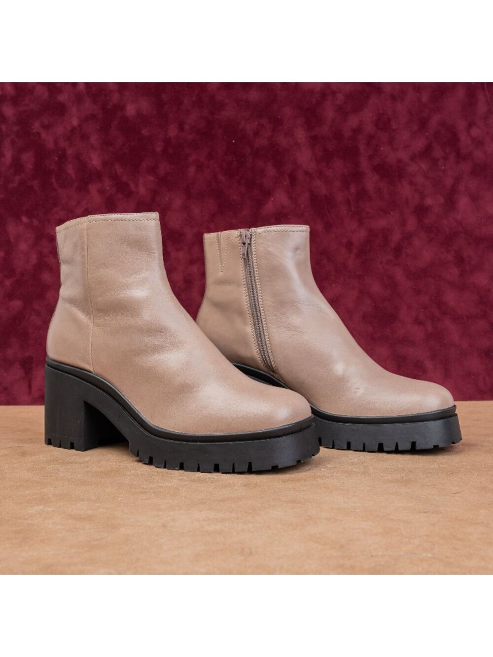 Jeffrey Campbell Women Putty Festival Party Leather Platform Ankle Boots sz 10